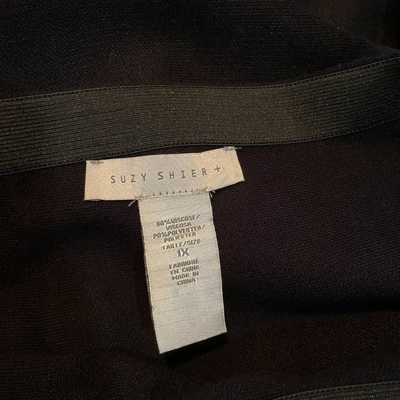 SUZY SHIER 1X Black Knit Skirt - Picture 3 of 3